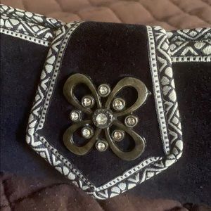 Vintage Evening Bag Clutch Purse Wallet Black